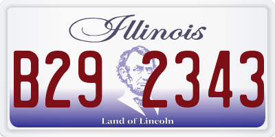IL license plate B292343