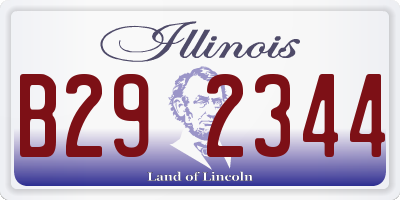 IL license plate B292344