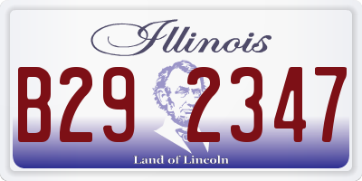 IL license plate B292347