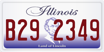 IL license plate B292349