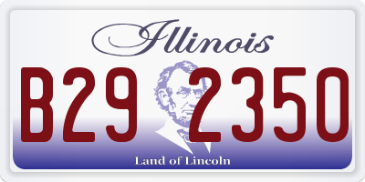 IL license plate B292350