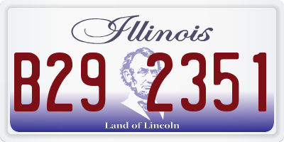 IL license plate B292351