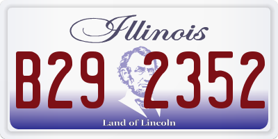 IL license plate B292352