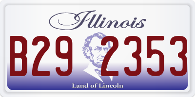 IL license plate B292353