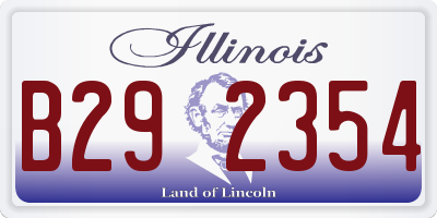 IL license plate B292354