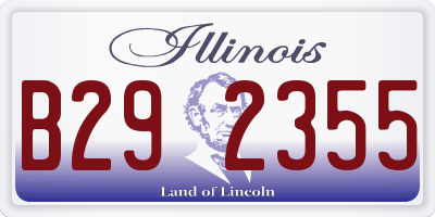 IL license plate B292355