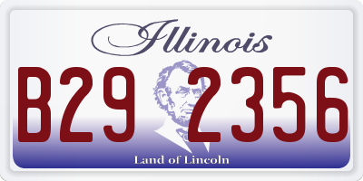 IL license plate B292356