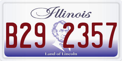 IL license plate B292357