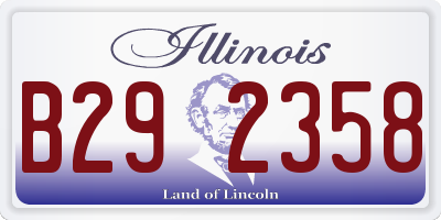 IL license plate B292358