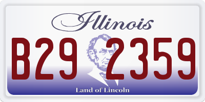 IL license plate B292359