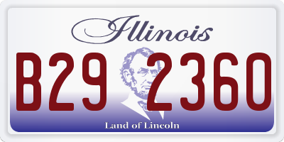 IL license plate B292360