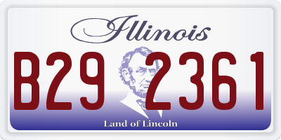 IL license plate B292361