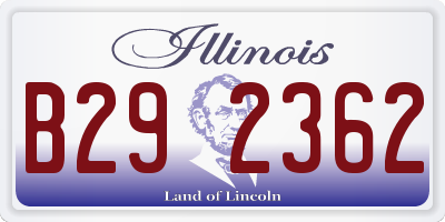 IL license plate B292362
