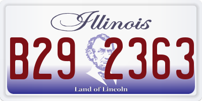 IL license plate B292363