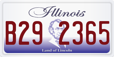IL license plate B292365