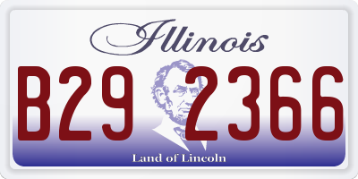 IL license plate B292366