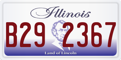 IL license plate B292367