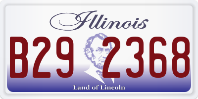 IL license plate B292368
