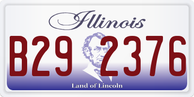 IL license plate B292376