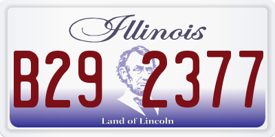 IL license plate B292377