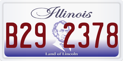 IL license plate B292378