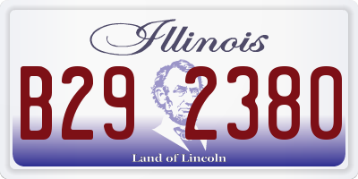 IL license plate B292380