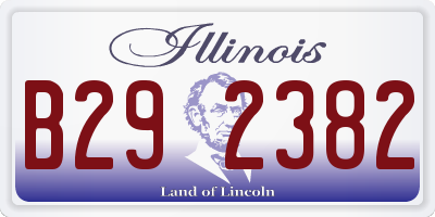 IL license plate B292382