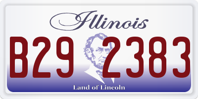 IL license plate B292383