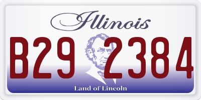 IL license plate B292384