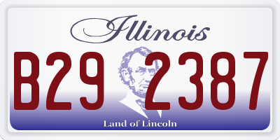 IL license plate B292387