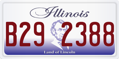 IL license plate B292388