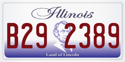 IL license plate B292389