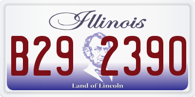 IL license plate B292390