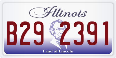 IL license plate B292391
