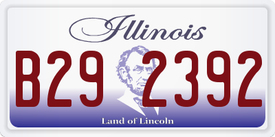IL license plate B292392