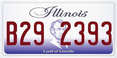 IL license plate B292393