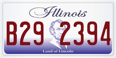 IL license plate B292394
