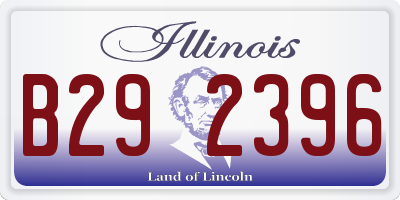 IL license plate B292396