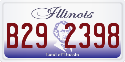 IL license plate B292398