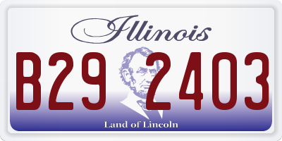 IL license plate B292403