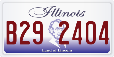 IL license plate B292404
