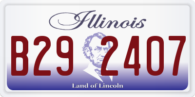 IL license plate B292407