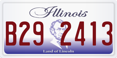 IL license plate B292413