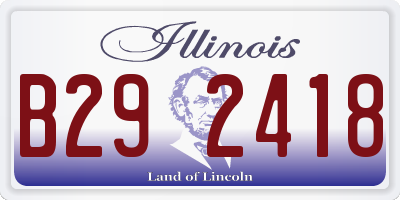 IL license plate B292418
