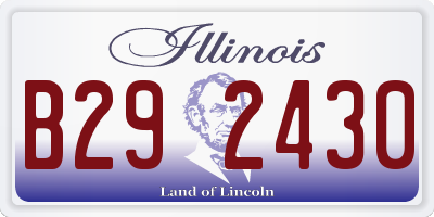 IL license plate B292430