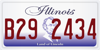 IL license plate B292434