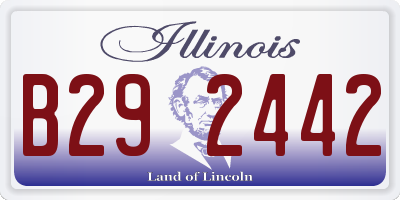 IL license plate B292442