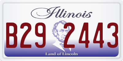IL license plate B292443