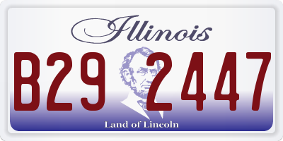 IL license plate B292447
