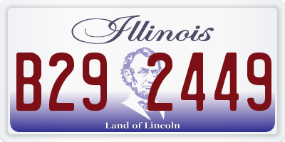 IL license plate B292449